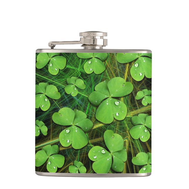 Green Shamrock St Patrick's iPhone 5 Case-Mate Hip Flask (Front)