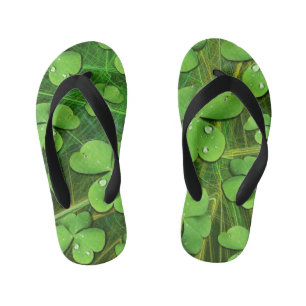 Green Shamrock St Patrick's iPhone 5 Case-Mate Kid's Flip Flops