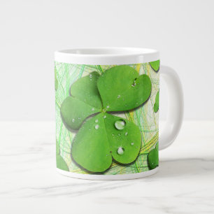 Green Shamrock St Patrick's iPhone 5 Case-Mate Large Coffee Mug