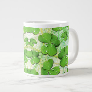 Green Shamrock St Patrick's iPhone 5 Case-Mate Large Coffee Mug
