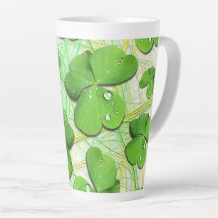 Green Shamrock St Patrick's iPhone 5 Case-Mate Latte Mug