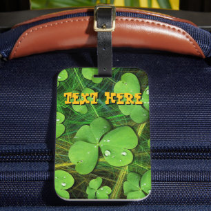 Green Shamrock St Patrick's iPhone 5 Case-Mate Luggage Tag
