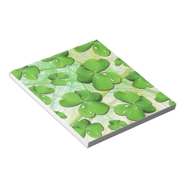Green Shamrock St Patrick's iPhone 5 Case-Mate Notepad (Angled)