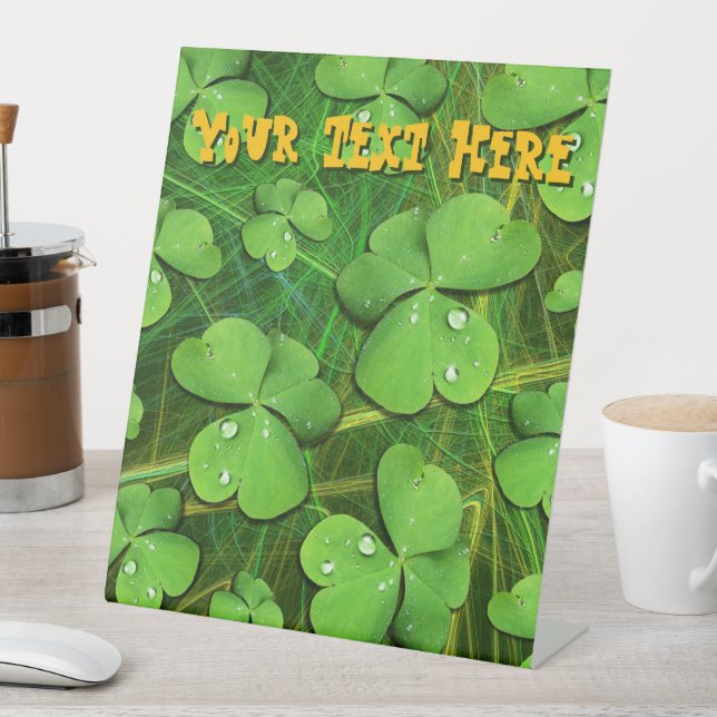 Green Shamrock St Patrick's iPhone 5 Case-Mate Pedestal Sign (In SItu)