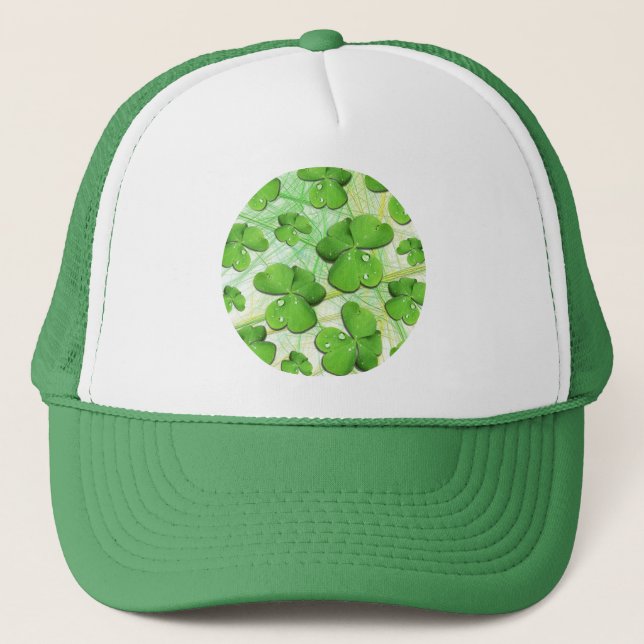 Green Shamrock St Patrick's iPhone 5 Case-Mate Trucker Hat (Front)