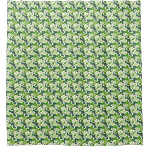 Green Shamrocks, Clovers Shower Curtain
