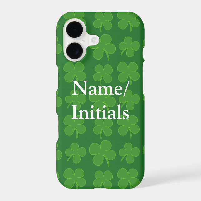 Green Shamrocks, Irish Clover Pattern (Back)