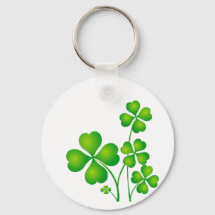 Green Shamrocks  Key Ring