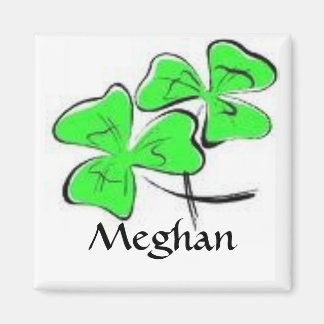 Green Shamrocks Magnet personalised