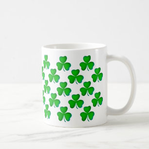 Green shamrocks Pattern Coffee Mug