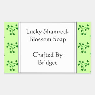 Green Shamrocks Pattern Custom Stickers
