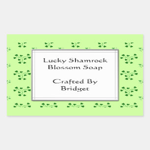 Green Shamrocks Pattern Custom Stickers