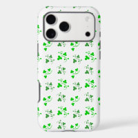 Green Shamrocks Pattern iPhone Case
