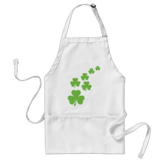 green shamrocks rain standard apron
