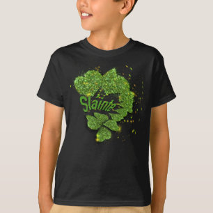 Green Shamrocks   sparkling hearts ShainteT-Shirt T-Shirt