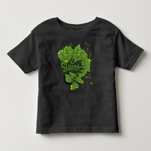 Green Shamrocks sparkling hearts ShainteT-Shirt Toddler T-Shirt