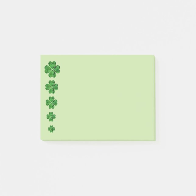 Green Shamrocks St. Patrick's Day Notes (Front)