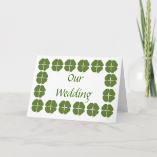 Green Shamrocks Wedding Invitations, customise Invitation