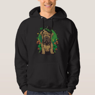 Green Shar Pei shamrock on St Patricks Day Shar Pe Hoodie