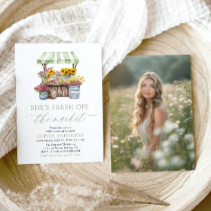 Green She’s Fresh Off The Market Bridal Shower Invitation