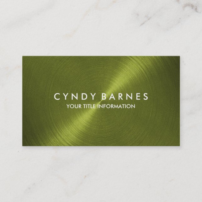 Green Sheen Business Card (Front)