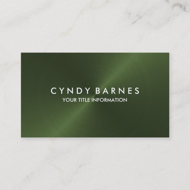 Green Sheen Business Card (Front)