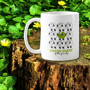 Green Sheep of the Family Coffee Mug