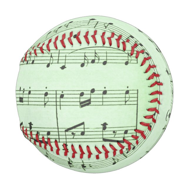 Green Sheet Music Baseball (Front Right)