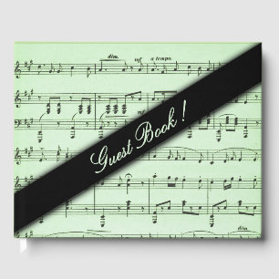 Green Sheet Music Guest Book