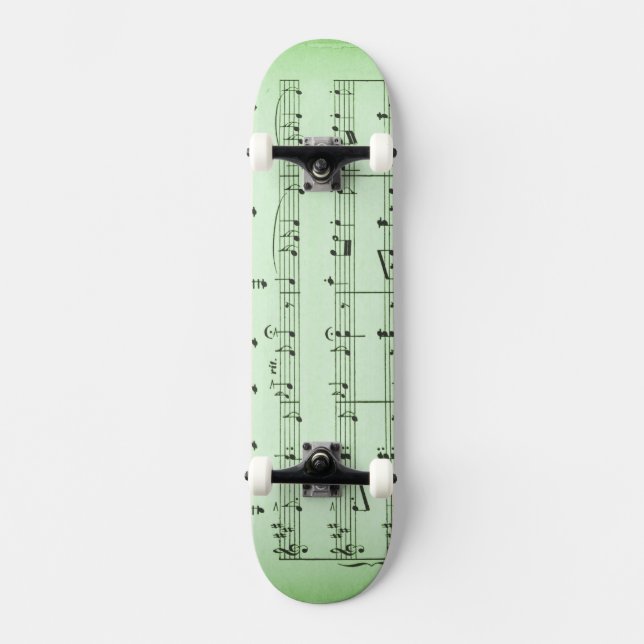 Green Sheet Music Skateboard (Front)