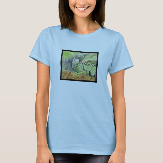 Green Sheguana Iguana Ladie's Shirt (Front)