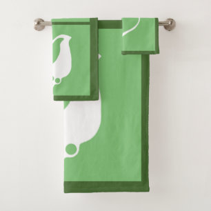 Green Shell Bath Towel Set
