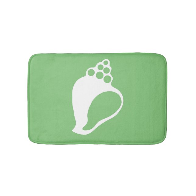 Green Shell Bathroom Mat (Front)