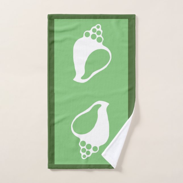 Green Shell Hand Towel (Hand Towel)