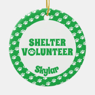 Green Shelter Volunteer Ceramic Tree Decoration