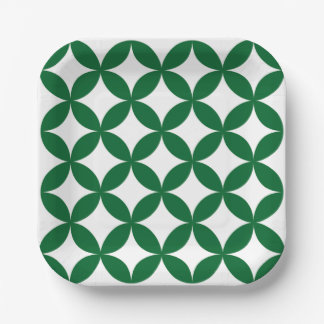 Green Shippo 7" Square Plates