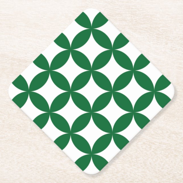 Green Shippo Diamond Coaster (Front)