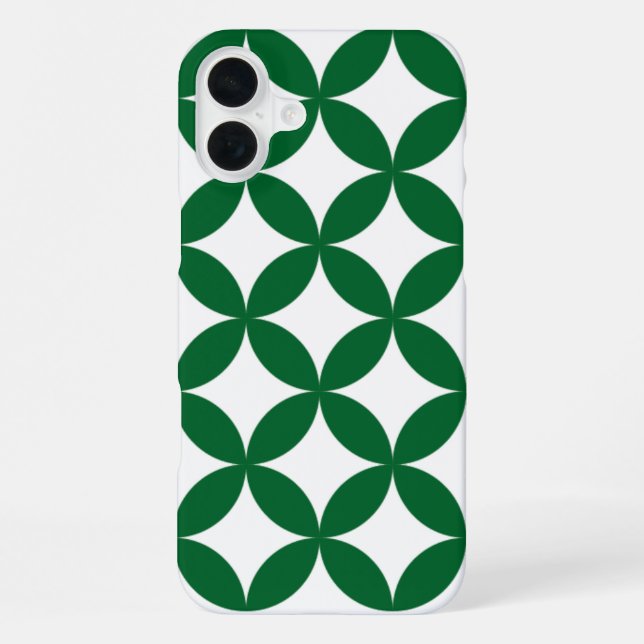 Green Shippo iPhone 16 Case (Back)