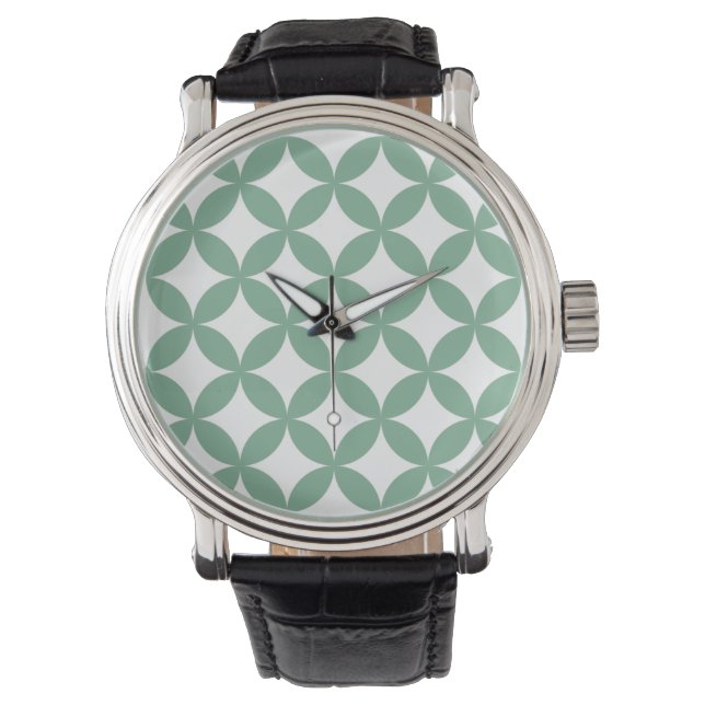 Green Shippo Men’s Watch – Japanese Traditional  (Front)