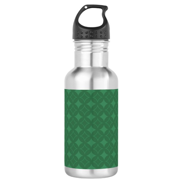 Green Shippo pattern 532 Ml Water Bottle (Front)