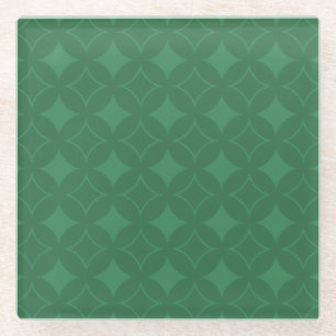 Green Shippo pattern Glass Coaster