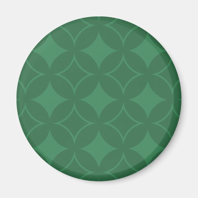 Green Shippo pattern Magnet (Front)