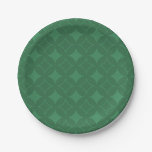 Green Shippo pattern Paper Plate