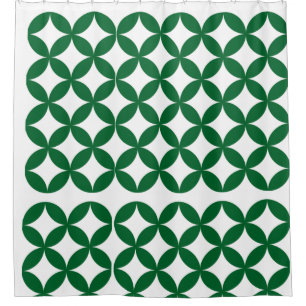 Green Shippo Pattern Shower Curtain