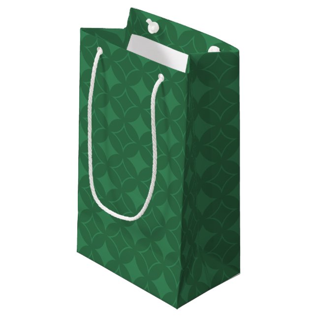 Green Shippo pattern Small Gift Bag (Front Angled)