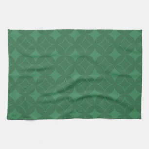 Green Shippo pattern Tea Towel
