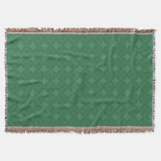 Green Shippo pattern Throw Blanket (Front)