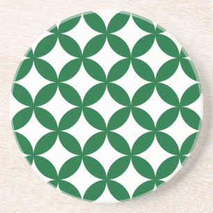Green Shippo Round Coaster – Japanese Traditional