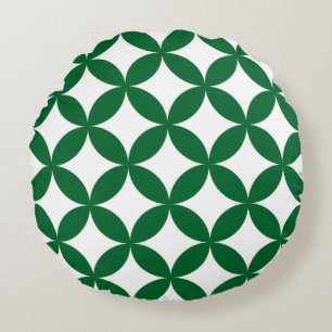 Green Shippo Round Pillow – Japanese Traditional G