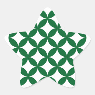 Green Shippo Star Stickers